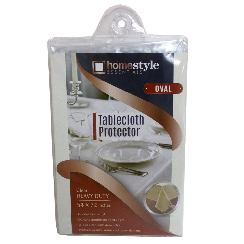 2 Crystal Clear Vinyl Tablecloth Protector Heavy Oval Plastic Table