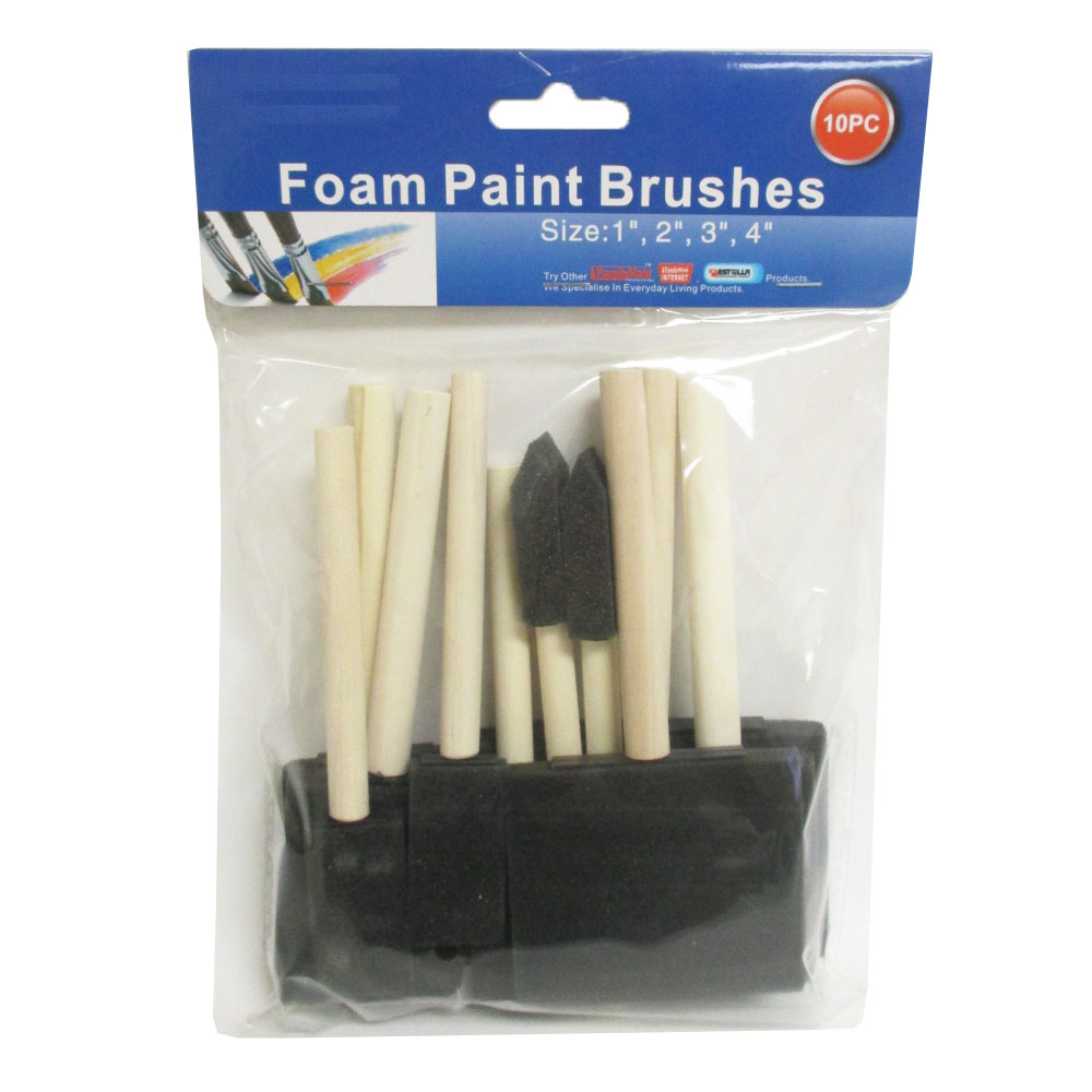 New Lot 50 Paint Foam Brushes 4" 3" 2" 1" Brush Tool Silk Fabric