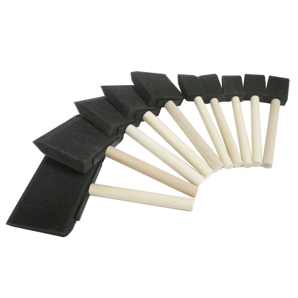 New Lot 50 Paint Foam Brushes 4" 3" 2" 1" Brush Tool Silk Fabric