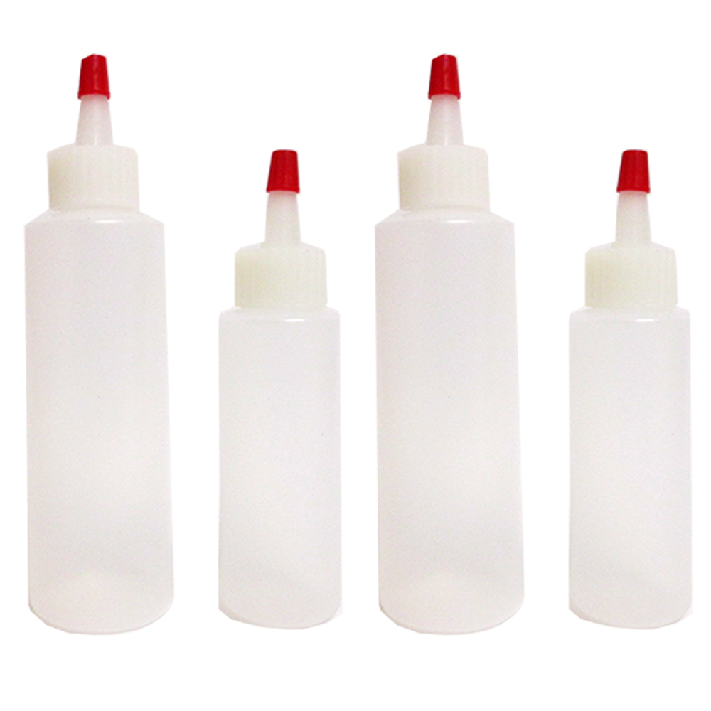 4 Pc Clear Plastic Squeeze Bottles Ketchup Mustard Oil Mayo Bottle
