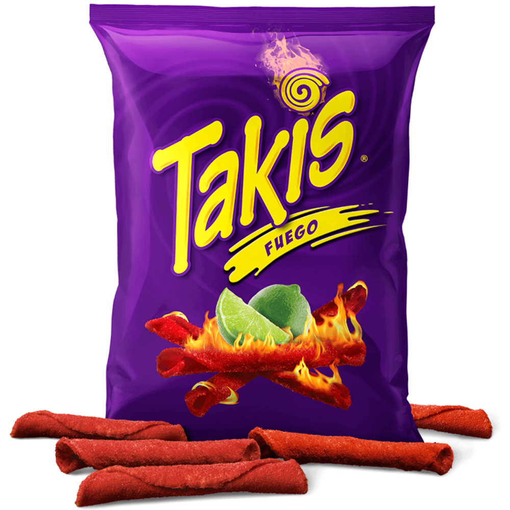 4 Pk Barcel Takis Fuego Hot Chili Pepper Lime Tortilla Chips Spicy