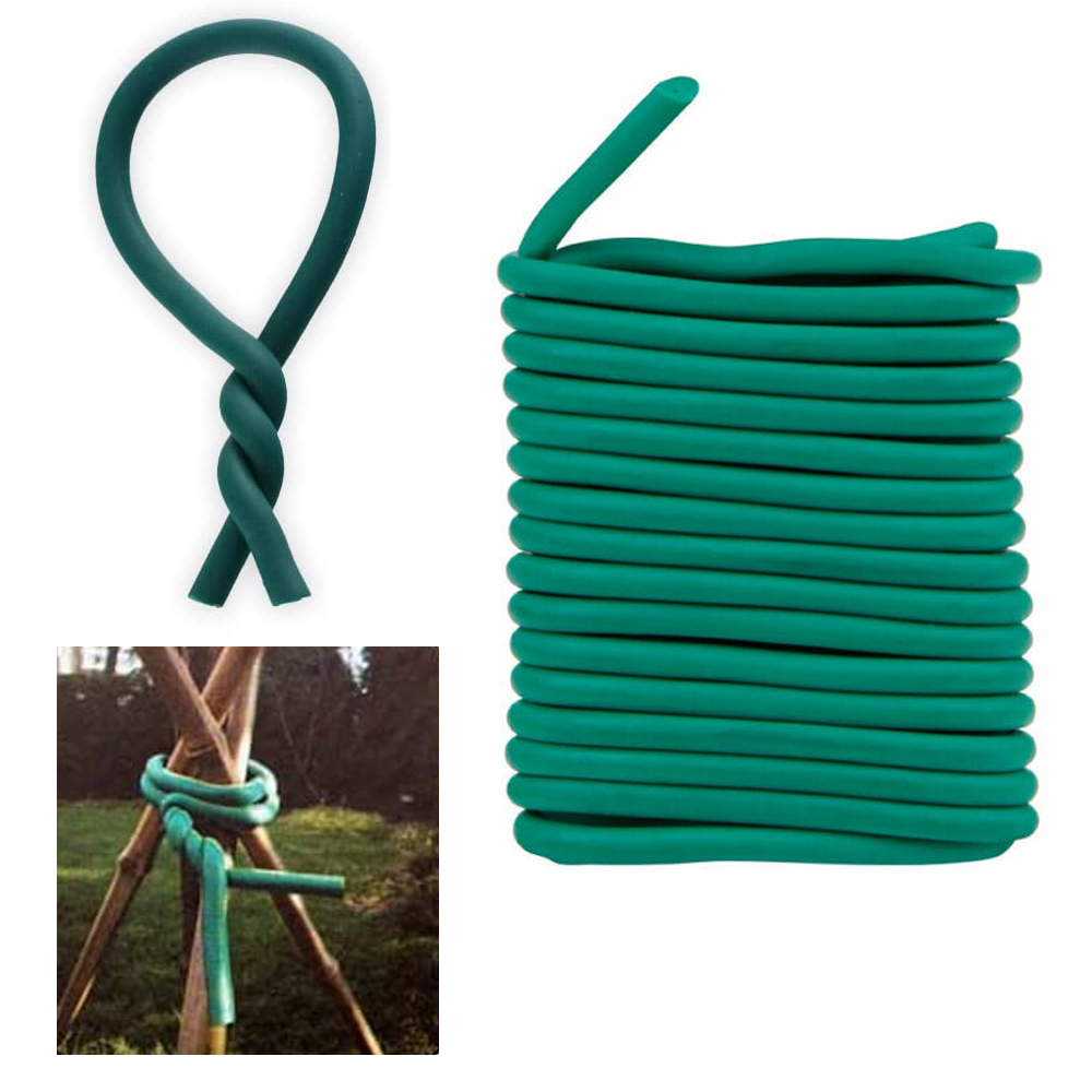 12ft Wire Flex Tie Reusable Rubber Coated Garden Cut to Length Twist