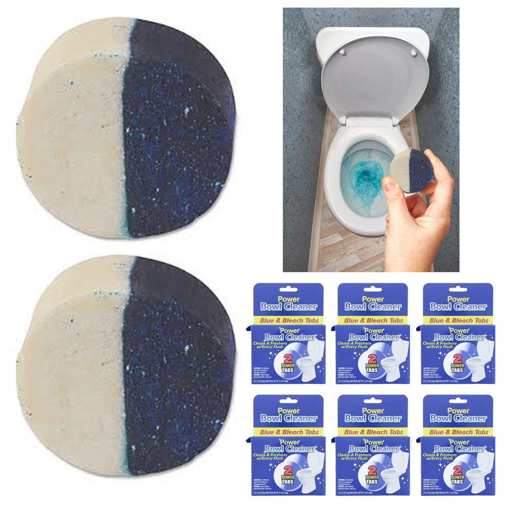 12 Pc Automatic Toilet Discs Bleach Cleaner Bowl Flush Tablet Tank