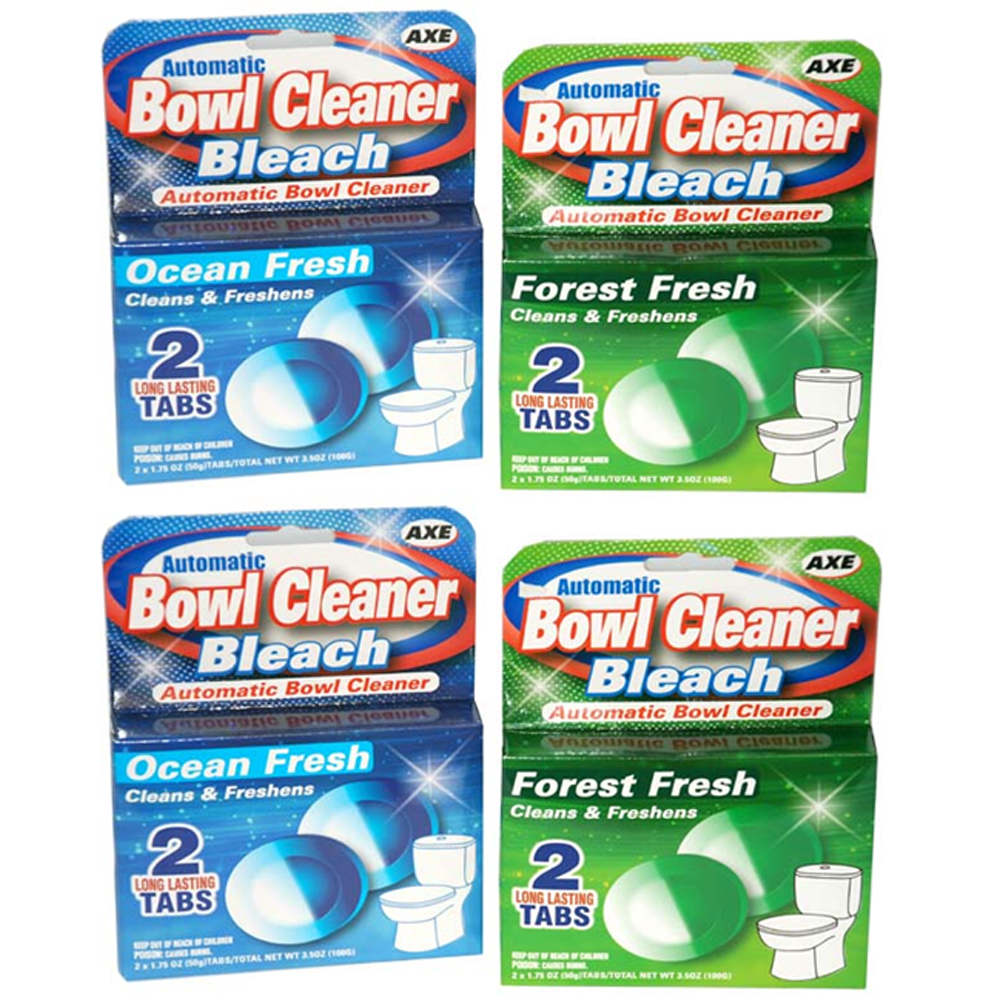 8 Pc Bowl Cleaner Bleach Tablet Toilet Discs Flush Automatic Stain