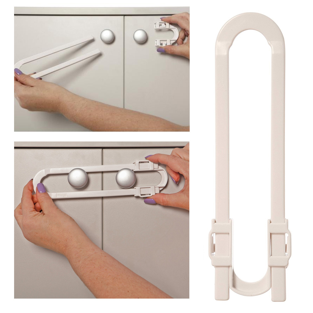 2 PC Dreambaby Cabinet Lock Twin Pin Latch Drawer Door Child Baby Proof Safety, White