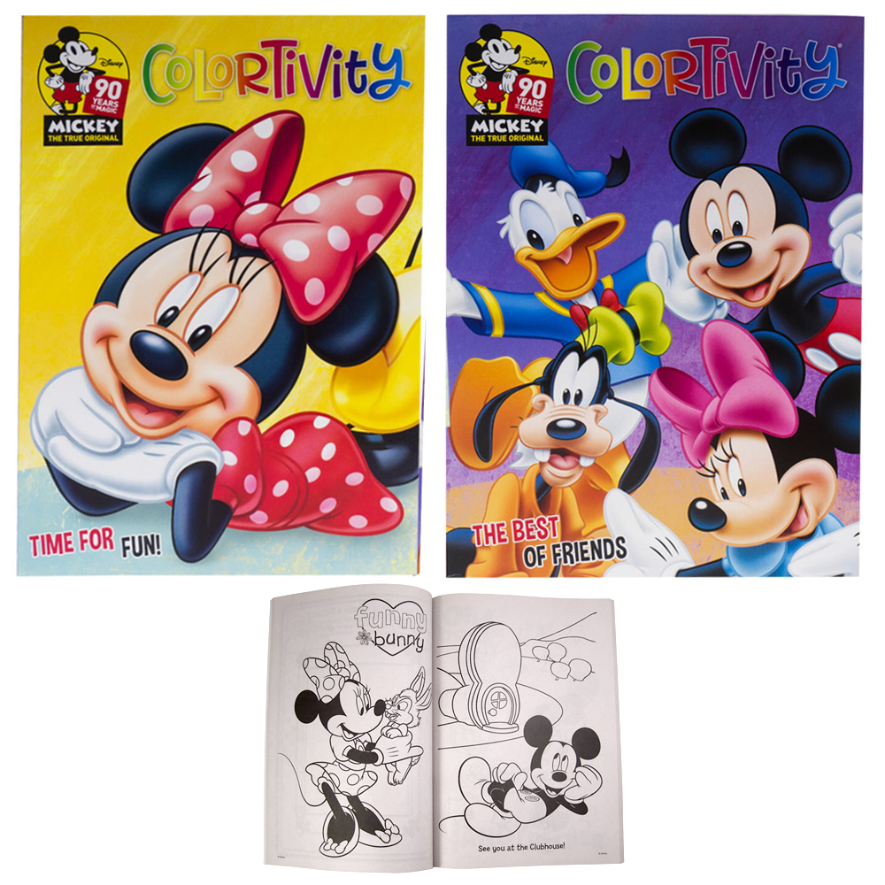 2 Pack Minnie Mickey Mouse Coloring Activity Book Color Pages Kid Activity Fun Ebay
