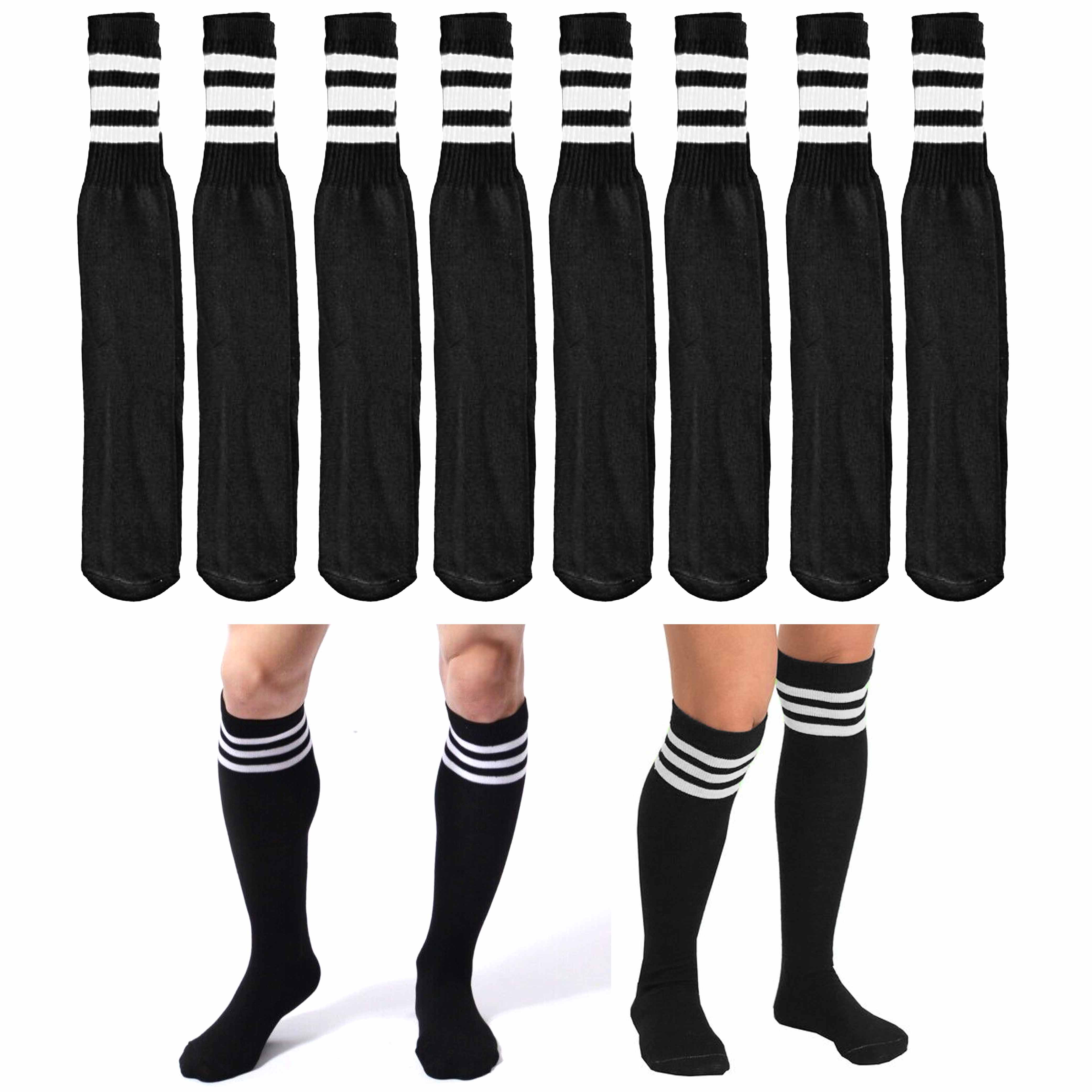 5 Pair Long Athletic Football / Soccer Socks, Sport Tube Socks, Over the  Knee High Cotton Socks,Over Calf Socks