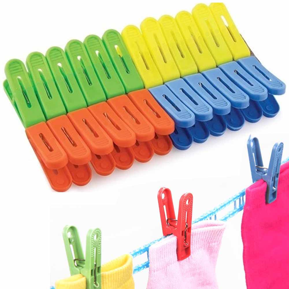 48 Plastic Clothespins Laundry Clips Clothes Pegs Pins Hangs Clothing Heavy Duty eBay