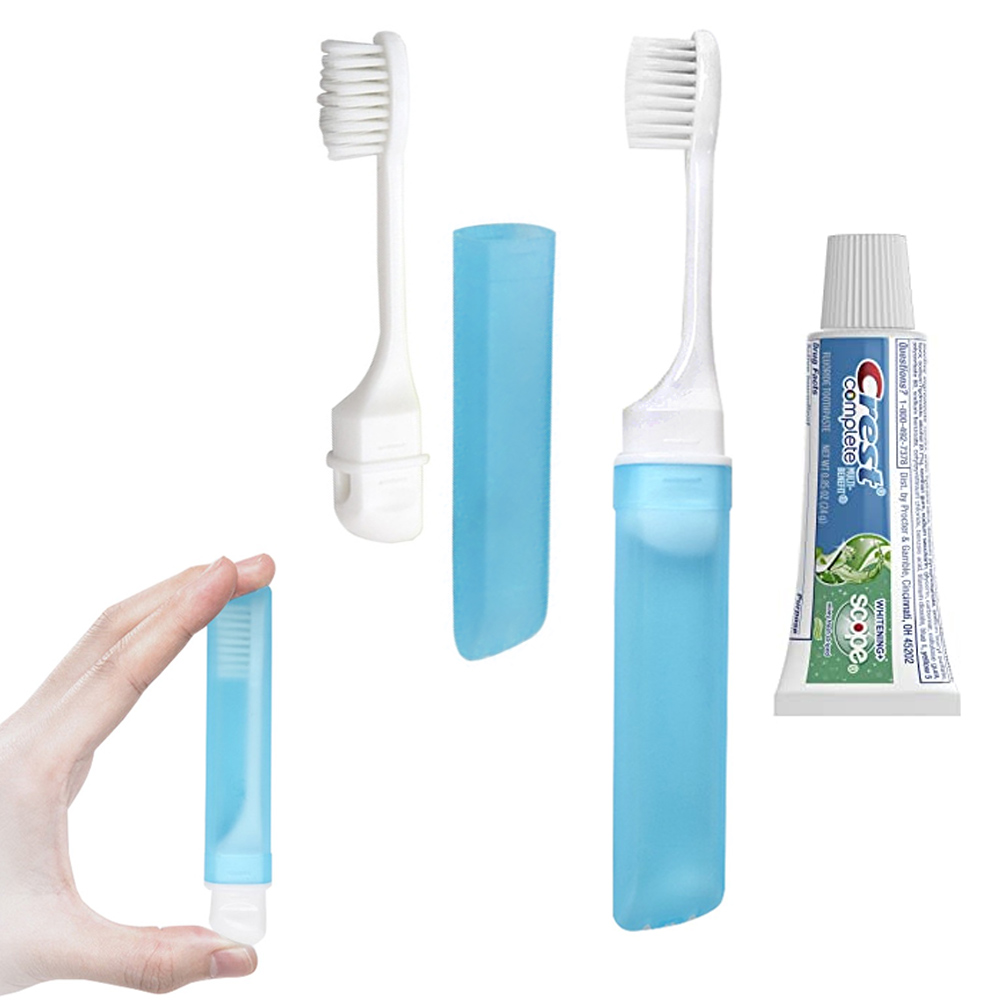 2 Packs Travel Toothbrush Portable Cap Cover Mini Crest White