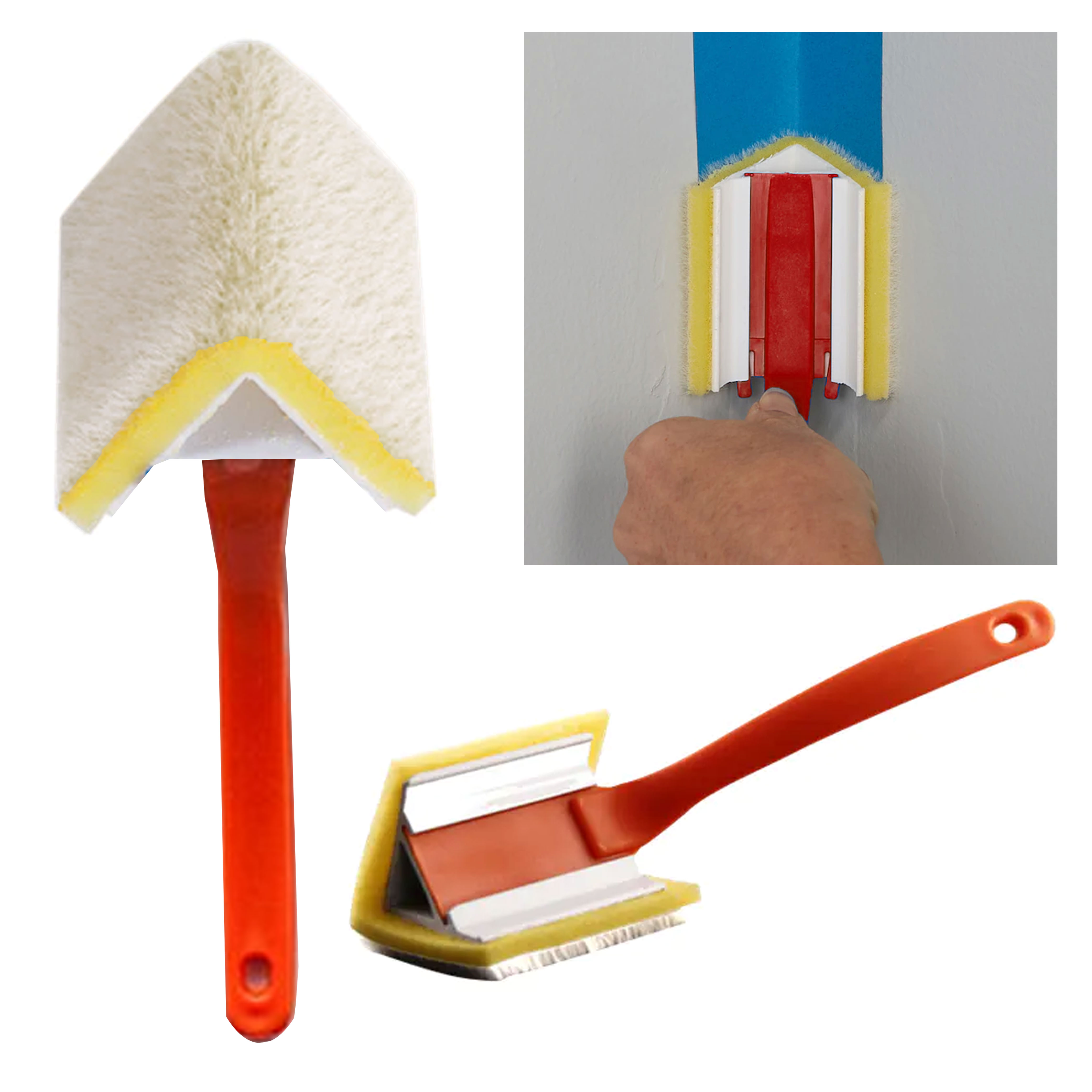 ORFOFE Round Paint Brush Painting Brushes dust Corners for Stairs Edge  Painting Tool Home Improvement Paint Supplies Paint Edger Tool for Walls  Paint