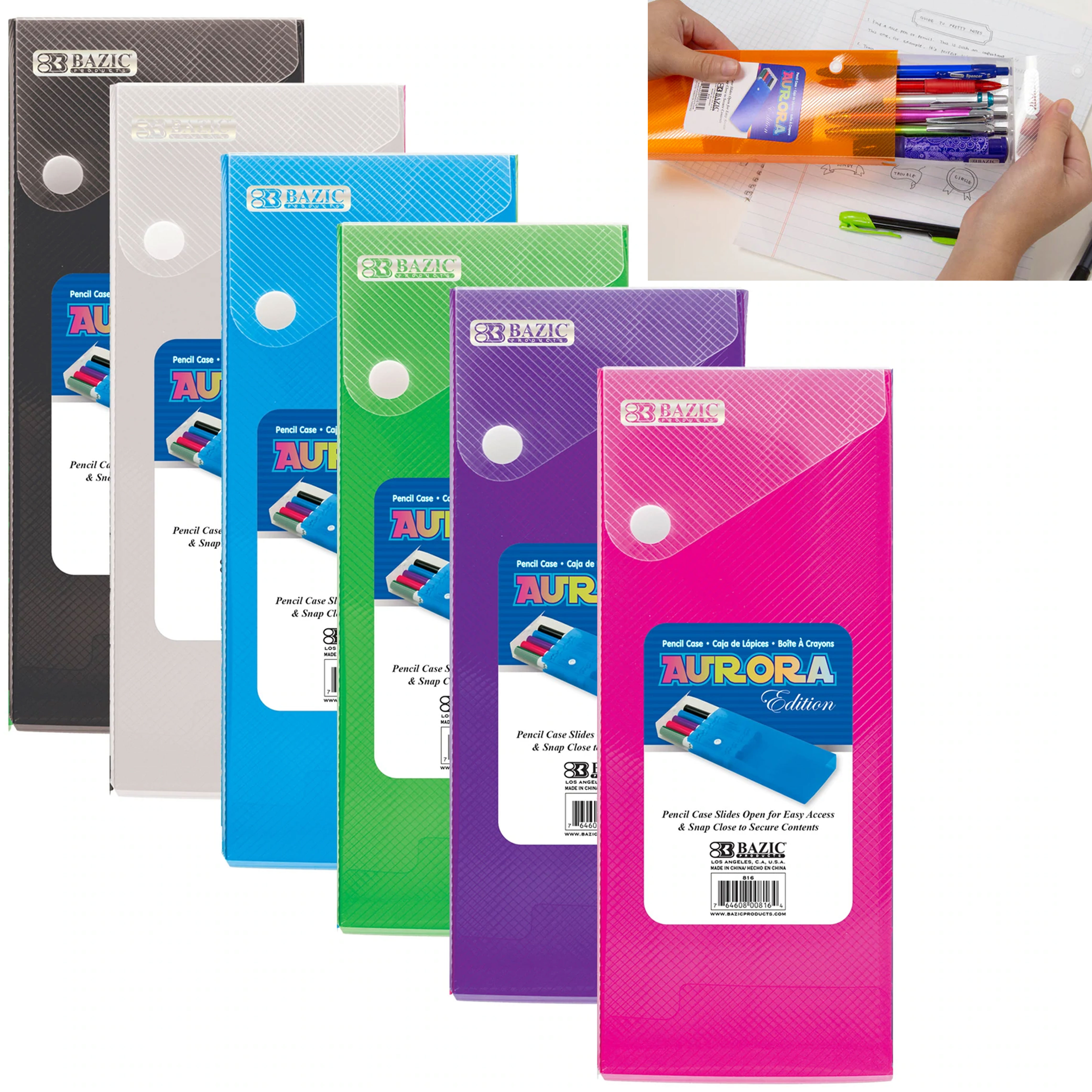 Pen + Gear Plastic Craft Storage Crayon Box, Clear Color, Desktop Organizer  