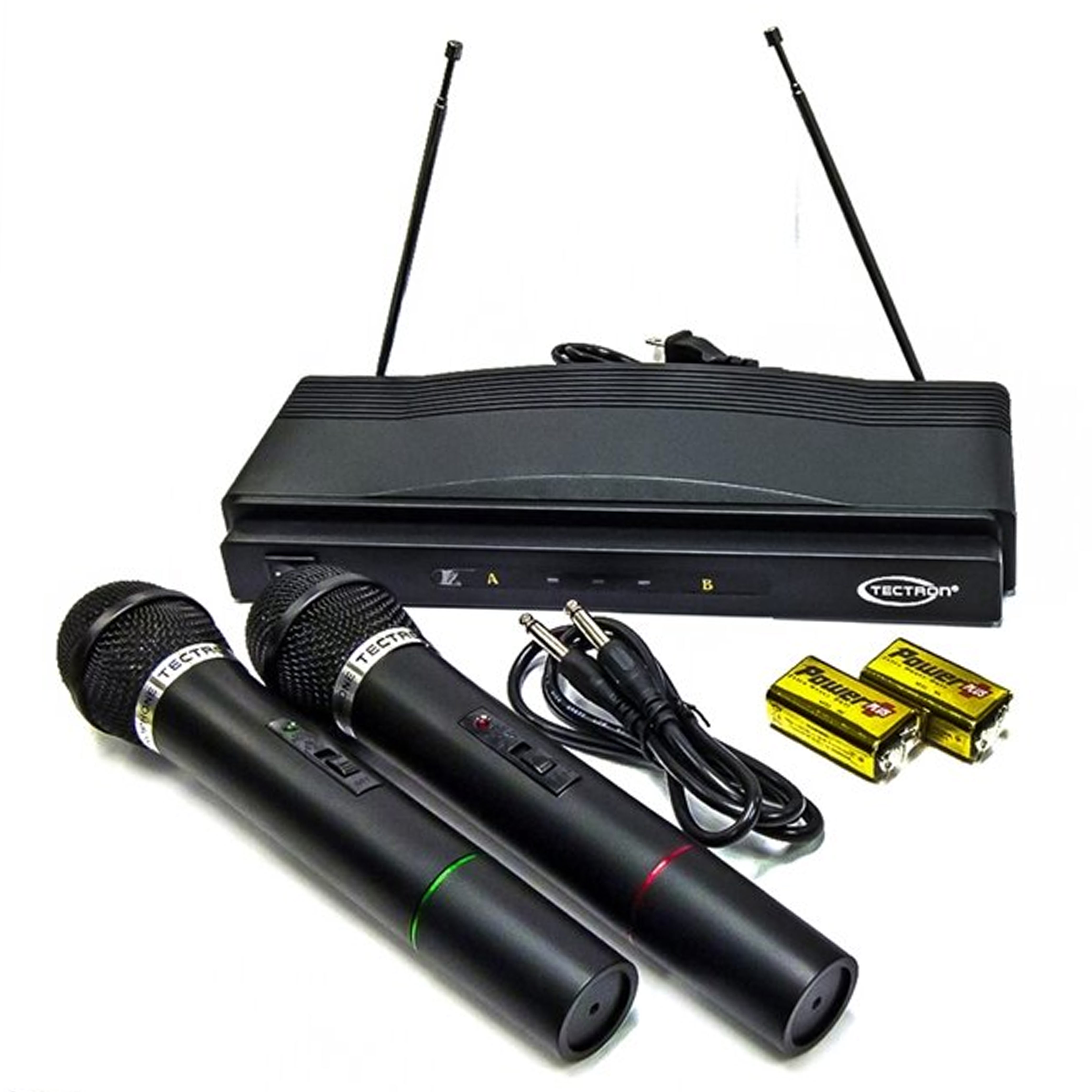 2 Pc Karaoke Cordless Mic Handheld Wireless Microphone Receiver System
