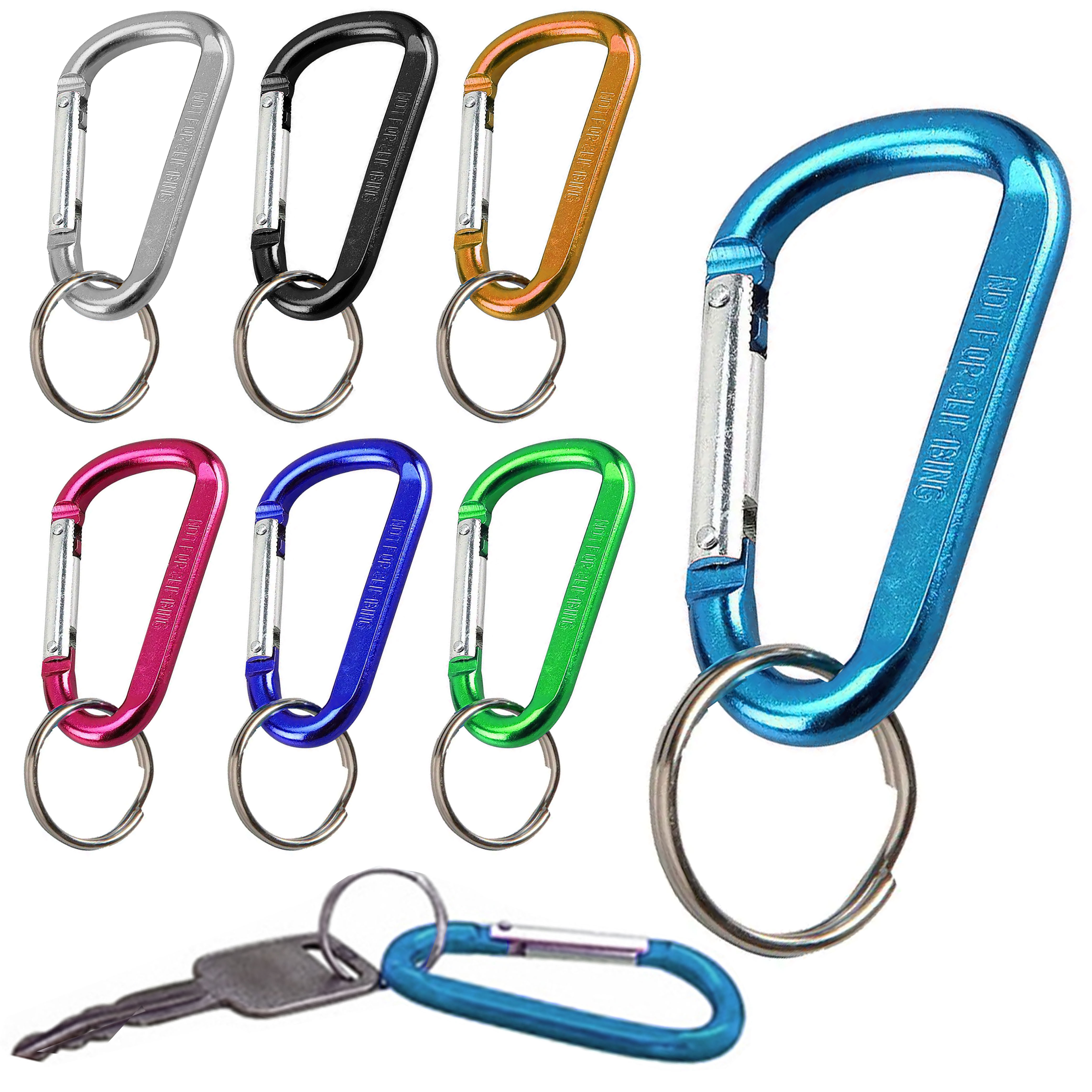 1/5/10Pcs Black Aluminum Carabiner D-Ring Key Chain Clips Camping Keyring  Snap Hook Outdoor Travel Buckle Keychain Hiking Hook - AliExpress