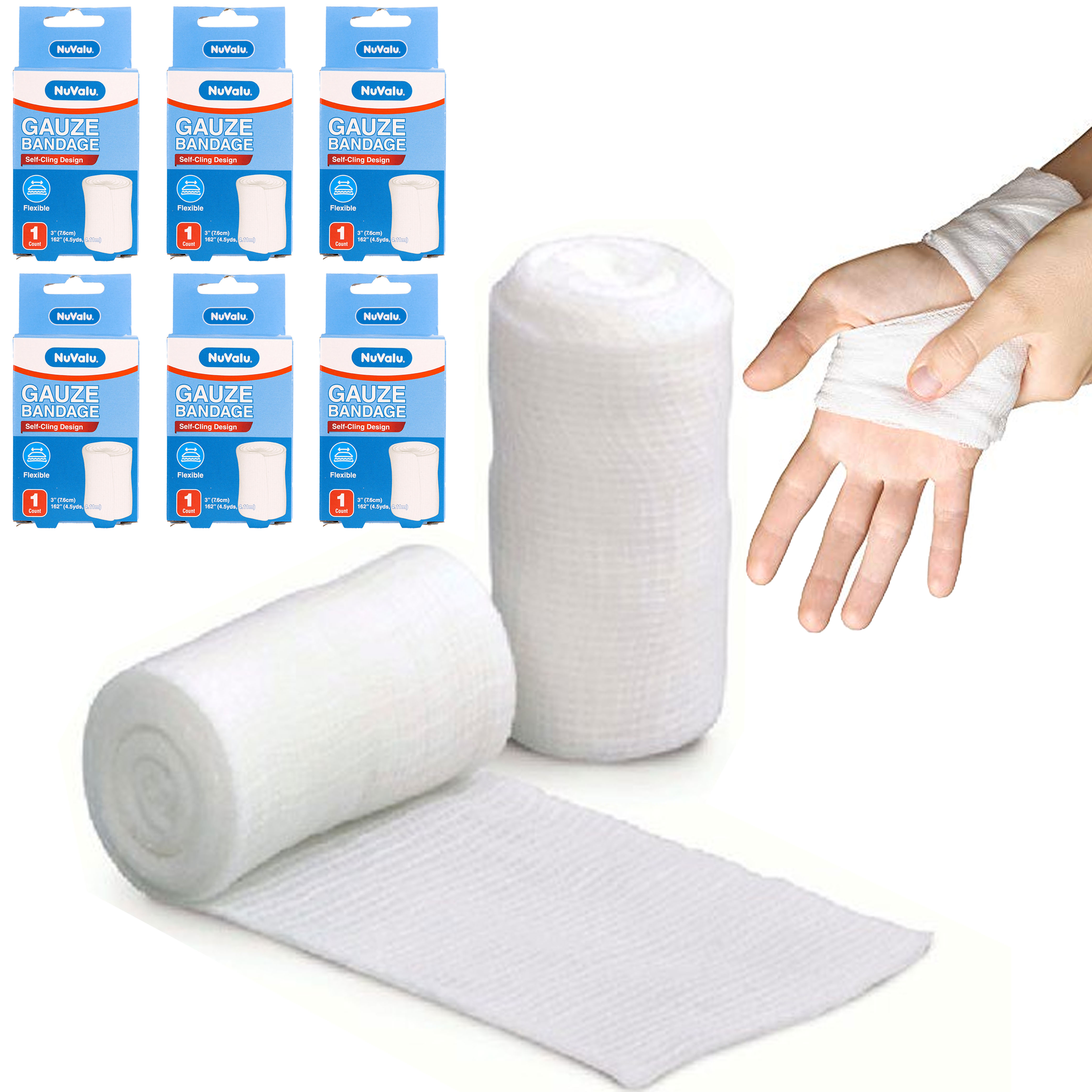 Self Adhesive Fabric Tape Adhesive Bandage Skin Color Breathable Surgical  Tape for Wound Dressing Care Sports 2 Sizes for You to Choose Skin color