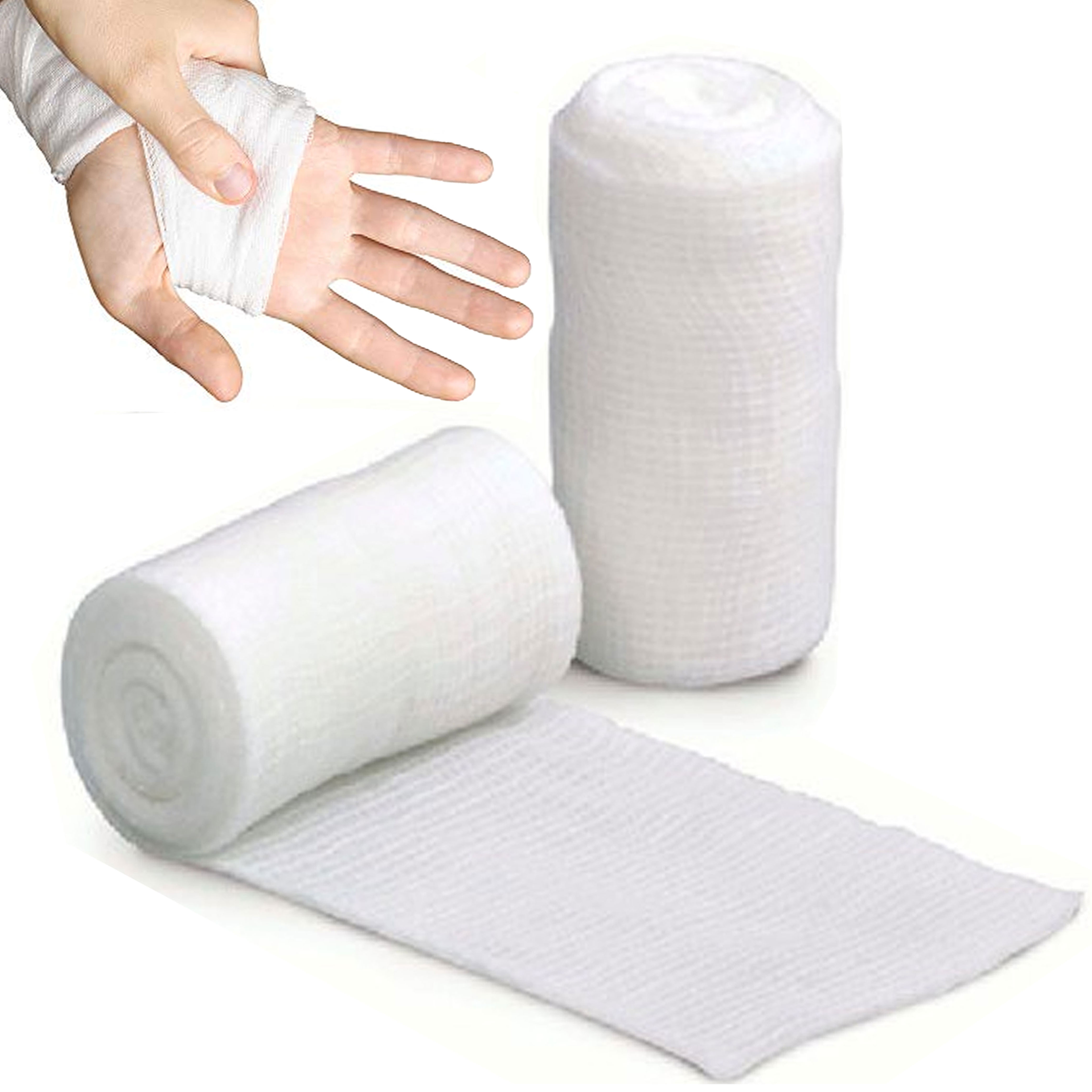  OHPHCALL Compressed Gauze Medical Tape for Gauze Pads pro Gaff  Tape Compression Bandage Gauze Tape Medical Adhesive Tape Gauze Bandage  Medical Bandages Breathable Cotton White Accessories : Health & Household